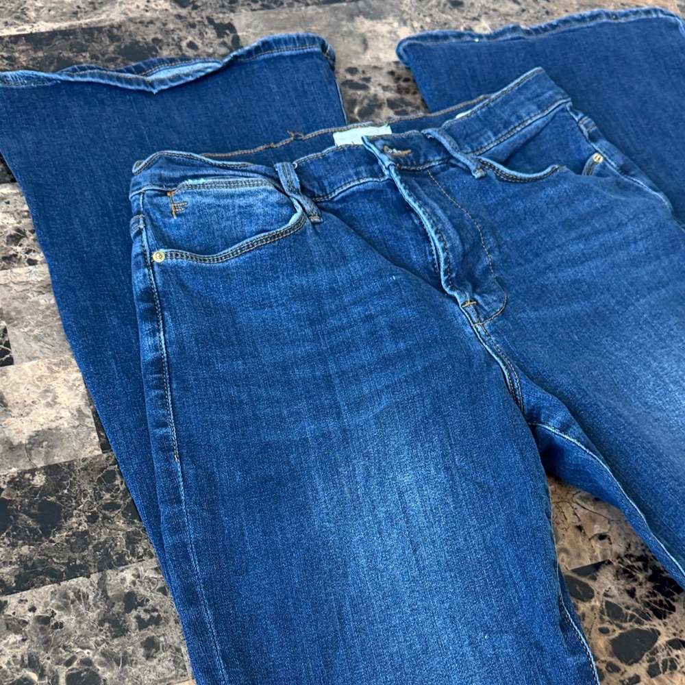Frame Denim Blue Flare Jeans
